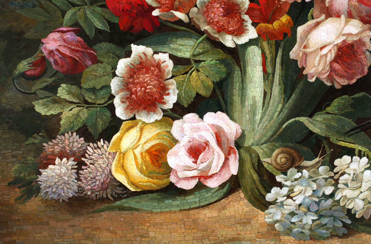 Flowers with Cardinal Woodpecker Panel